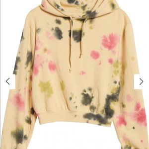 AFRM Tie-Dye Hoodie in Pink, Green, and Black